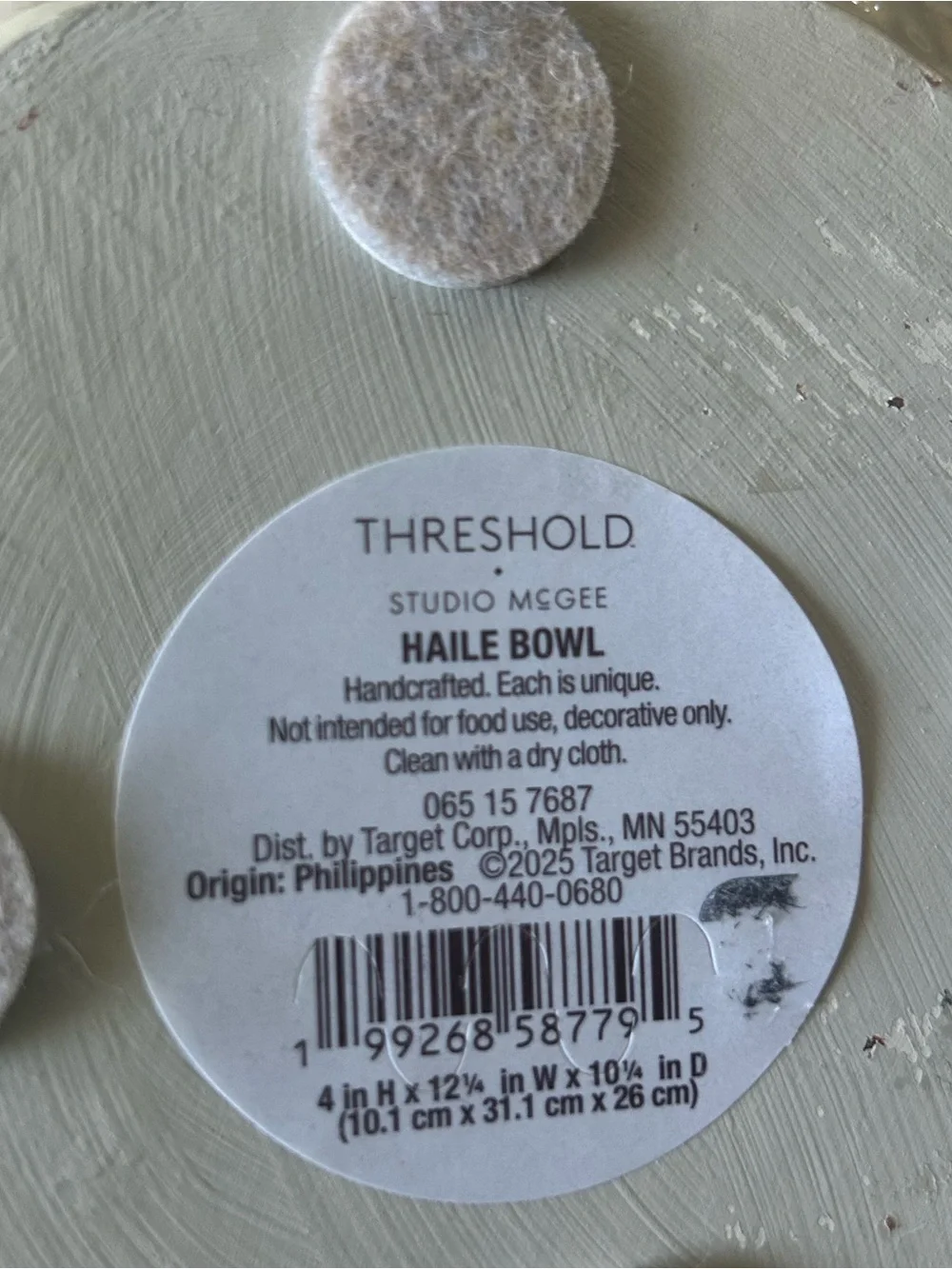 NWT Threshold x Studio McGee Haile Cream Ceramic Serving Bowl with Handles